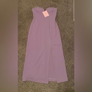 Hello Molly Purple Strapless Sweetheart Gown
